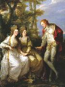 Angelica Kauffmann Portrait of Lady Georgiana, Lady Henrietta Frances and George John Spencer, Viscount Althorp. painting